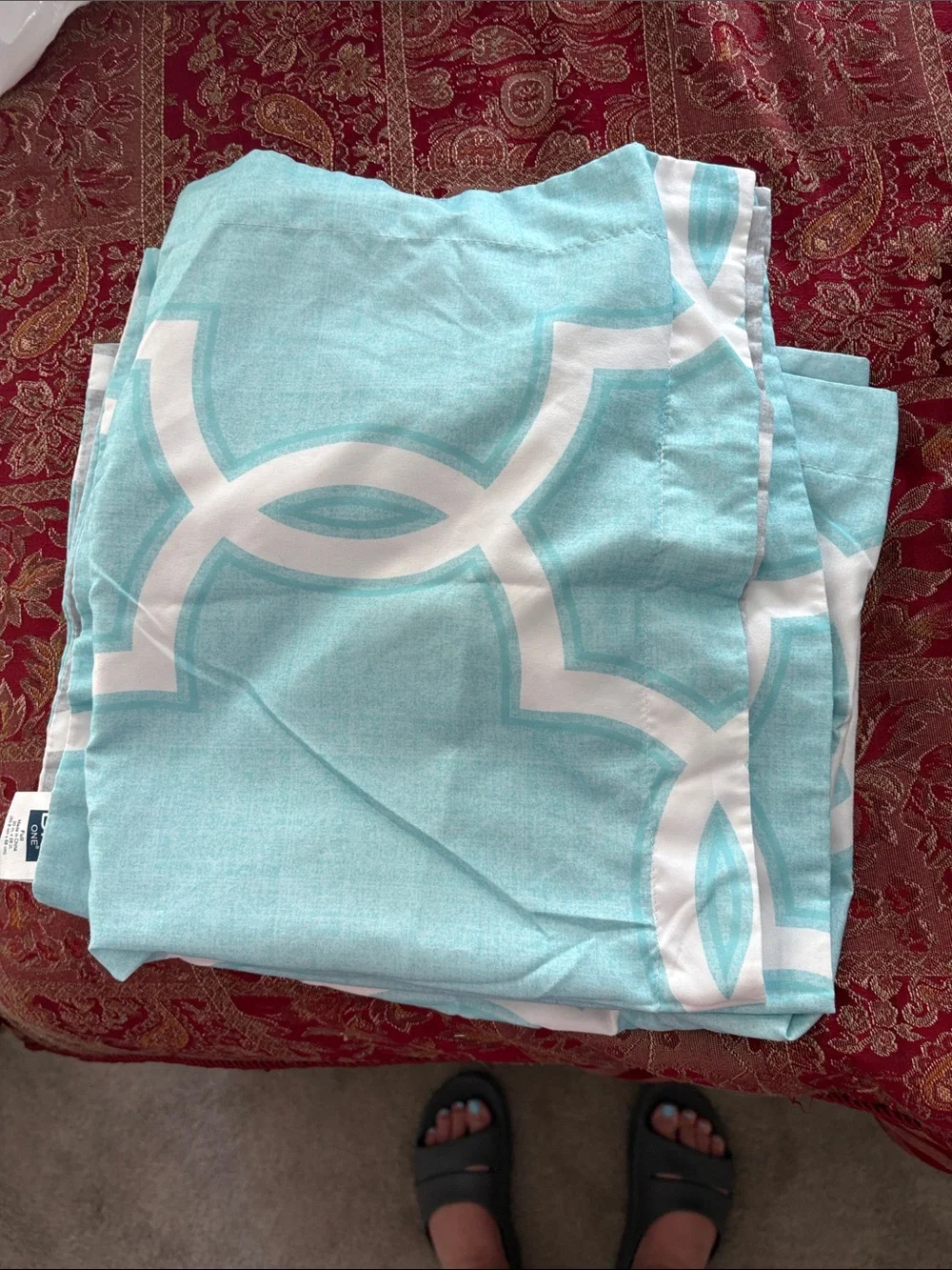 The Big One Aqua & Gray Full Comforter